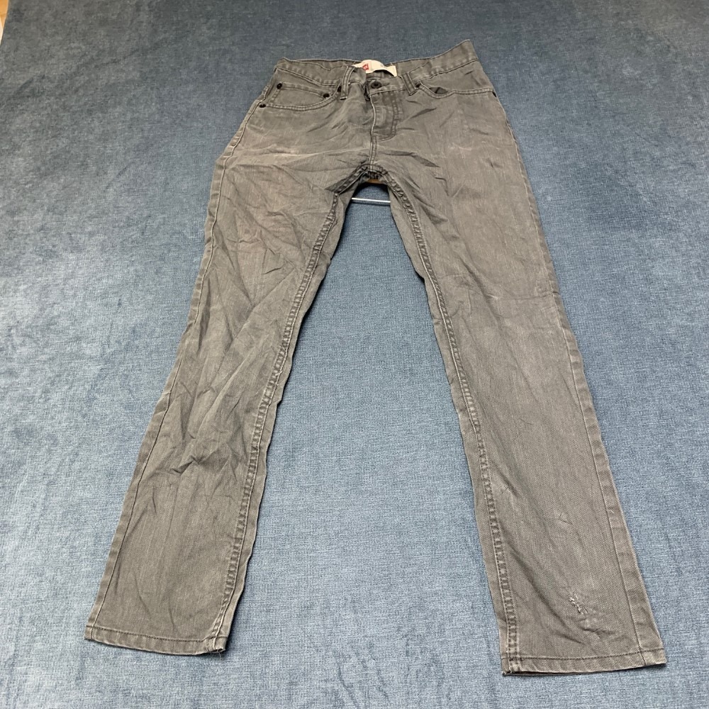 VTG Levi's 511 Jeans Boys 16 28x28 Gray Denim Cotton Slim Fit 5 Pockets Medium